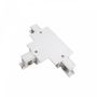 Conector de riel de 3 fases T2 Derecho Blanco