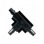 Conector de riel de 3 fases T2 Derecho Negro