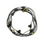Guirnalda de luces 5 metros con 10 casquillos E27 – IP44 – negra – sin bombillas