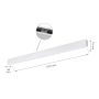 Luminaria lineal LED de 112 cm, blanca, 36 W, moderna. – foto 5