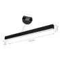 Luminaria lineal LED de 112 cm, color negro, 36 W, estilo moderno. – foto 5