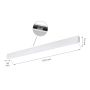 Luminaria lineal LED de 112 cm, blanca, 36 W, moderna, con sensor. – foto 6