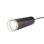 Lámpara LED de 120 cm de largo, sistema de riel de 3 fases, diseño negro con foco GU10.