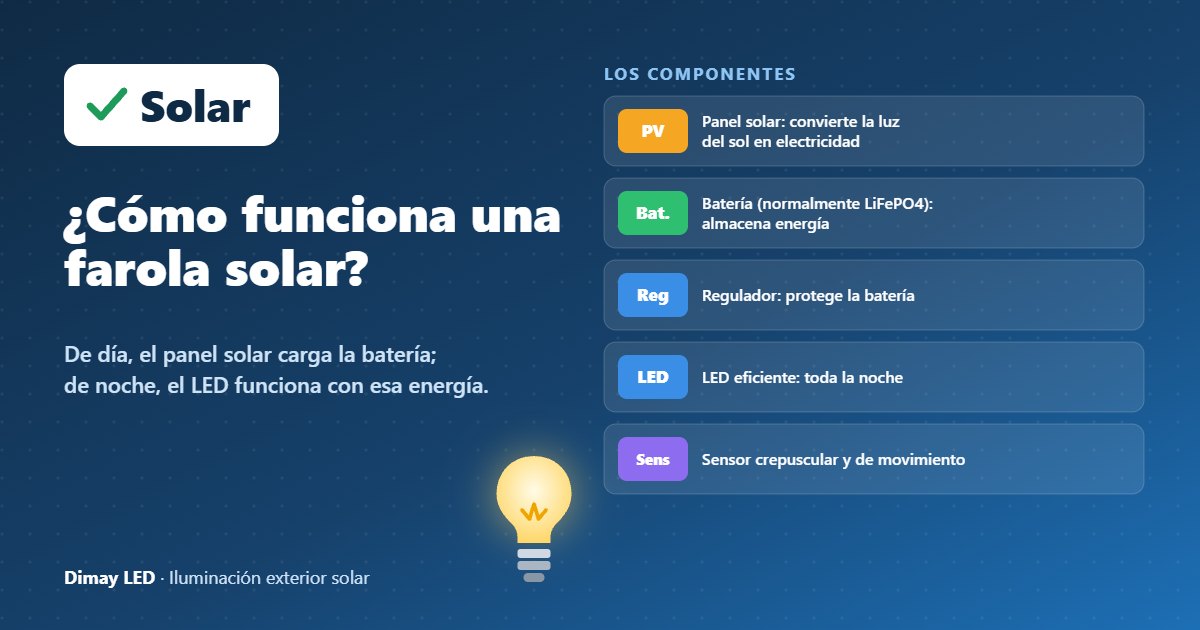 Infografía: ¿Cómo funciona una farola solar?